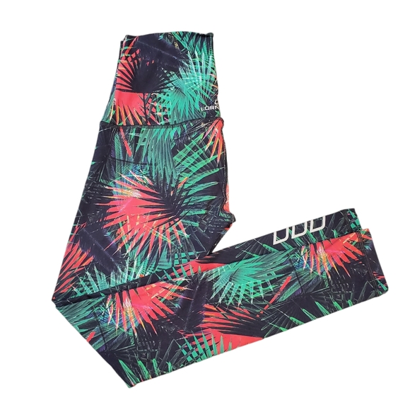 Lorna Jane Leggings Womens Size Small Tropicana Floral Print Mid-Rise Tights - Picture 2 of 10
